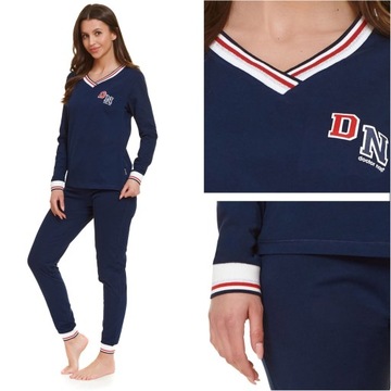 Piżama damska bawełniana DOCTOR NAP 4504 navy blue L