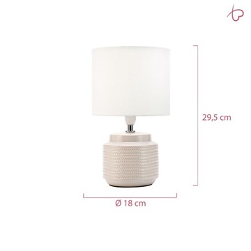 Настольная лампа Bright Soul 20 Вт BOHO Ceramic Cream, Бежевый E14