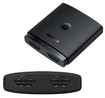 Адаптер Baseus AirJoy HDMI, двунаправленный разветвитель HDMI 2-в-1 FULL HD 4K