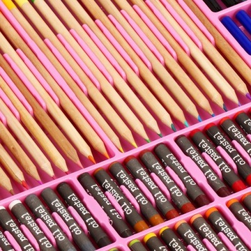 ХУДОЖЕСТВЕННЫЙ НАБОР ДЛЯ РАСКРАСКИ + СПИЧКА РОЗ 258 шт. мелки, фломастеры, краски