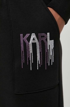 Bawełniane Czarne Spodnie Dresowe z Logo Karl Lagerfeld r.M