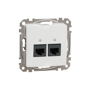 Sedna Design Gniazdo komp podwójne RJ45 białe