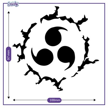 Naklejka na samochód ANIME NARUTO na szybę 10 cm