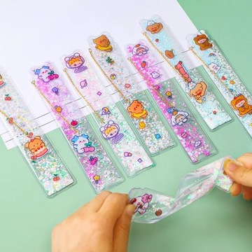 Стиль № 7, 1 шт., мультяшная линейка из ПВХ «Зыбучий песок»