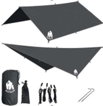 PLANDEKA TARP PŁACHTA BIWAKOWA NAMIOT NA HAMAK OSŁONA PRZECIWDESZCZOWA 300C