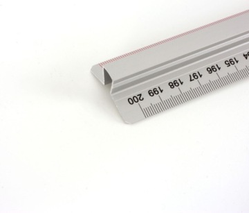 Leniar Linijka 2 skale 200cm Metal