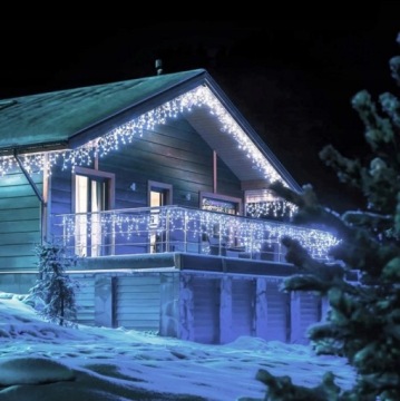 Сосульки 200LED ХОЛОДНЫЙ БЕЛЫЙ + БЕЛАЯ Вспышка