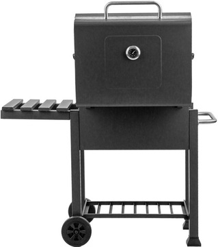 САДОВЫЙ УГОЛЬНЫЙ ГРИЛЬ НА КОЛЕСАХ Rino Garden ЧУГУННАЯ РЕШЕТКА [55см] ТЕРМОМЕТР