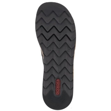 Buty Klapki na Platformie Damskie Rieker Czarne V7989-00 Black