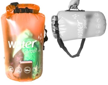 WOREK WODOODPORNY WODOSZCZELNY TORBA 10L PRZEZROCZ