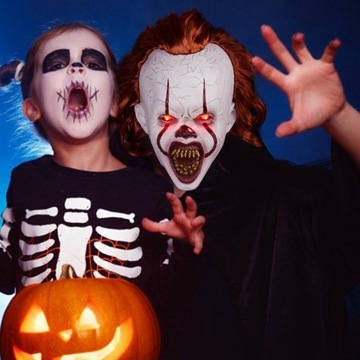 СТРАШНЫЕ МАСКИ ДЛЯ ХЭЛЛОУИНА ДЛЯ КОСТЮМОВ ДЛЯ КОСПЛЕЙ, МАСКА СВЕТОДИОДНОГО КЛОУНА