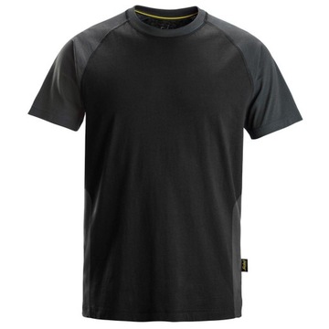 T-SHIRT BHP DWUKOLOROWY KOSZULKA SNICKERS 2550 (CZARNO-SZARA XL)