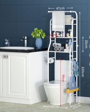 ПОЛКА НАД ТУАЛЕТОМ СТОЙКА ДЛЯ ВАННОЙ БЕЛЫЙ ШКАФ ДЛЯ ВАННОЙ КОМНАТЫ