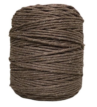 Нитка хлопковая для макраме, 5мм, 100м, малиновый.