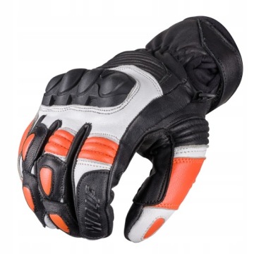 МОТОЦИКЛОВЫЕ ПЕРЧАТКИ WOLF TW29 BANDIT ORNG КОЖАНЫЕ L