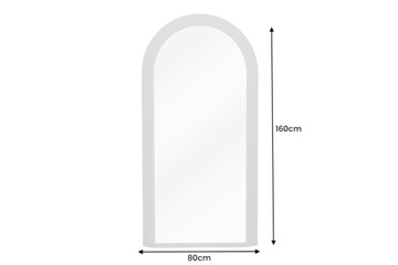 Настенное зеркало Art Deco 160см, серое 43155