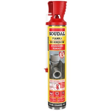 ПЕНА ДЛЯ КРУГОВ КАНАЛОВ КЛАЗОВ, ПЕНА ВОДОНЕПРОНИЦАЕМАЯ, ШЛАНГ, 750 мл SOUDAL