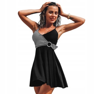 STRÓJ KĄPIELOWY TANKINI SUKIENKA DWUCZĘŚCIOWY,M