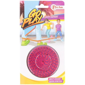 Guma do skakania dla dzieci SUPER ELASTYCZNA 3 METRY JASNYRÓŻ Z BROKATEM