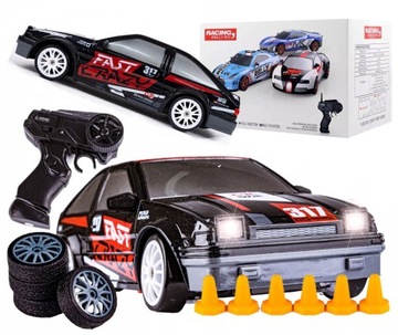 SAMOCHÓD ZDALNIE STEROWANY DO DRIFTU HB TOYS + KOŁA i PACHOŁKI AUTO RC