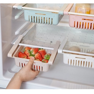 4x органайзер для холодильника, полка-контейнер, регулируемый ящик для еды, большой