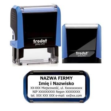 Pieczątka firmowa Trodat Printy 4912 niebieska jakość premium