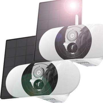 KAMERA IP SMART SOLARNA ZEWNĘTRZNA WIFI 3MPX BEZPRZEWODOWA 13500mAh 2SZT