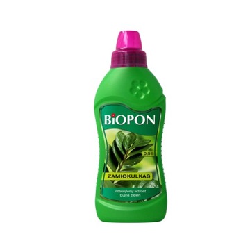 BIOPON NAWÓZ DO ZAMIOKULKASA W PŁYNIE 0,5L INTENSYWNY WZROST BUJNA ZIELEŃ