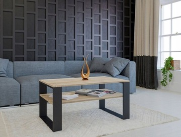 STOLIK KAWOWY ŁAWA MODERN PÓŁKI LOFT