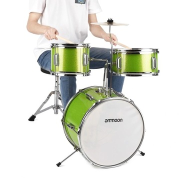 Детская барабанная установка ammoon 14 дюймов, состоящая из 3 предметов, с