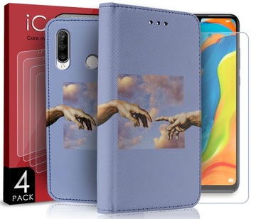 ETUI DO HUAWEI P30 LITE WZORY + SZKŁO 4SZT