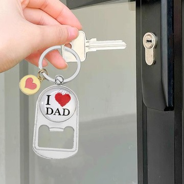 Открывалка для бутылок с брелком «Я люблю папу», портативные подарки на день отца в стиле C