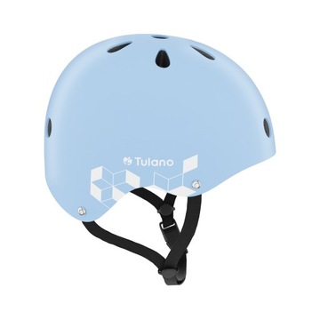 Kask Rowerowy Dziecięcy Tulano NIEBIESKI LEKKI REGULOWANY 48–52 cm ODBLASK