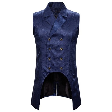 Long Vest Gothic Punk Victoria Blazer Suits Men's
