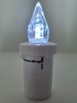 СВЕТОДИОДНЫЕ ВСТАВКИ ДЛЯ СВЕЧЕЙ ЭЛЕКТРИЧЕСКАЯ ВСТАВКА С АККУМУЛЯТОРОМ+ 2xR6 БЕЛЫЕ