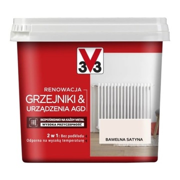 Farba renowacyjna V33 Grzejniki & AGD bawełna