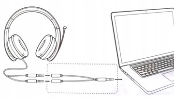 КАБЕЛЬ-АДАПТЕР 2 x JACK 3,5 ММ К 4-контактному аудиоразъему