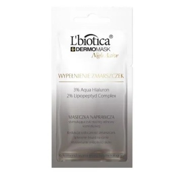 L'BIOTICA DERMOMASK NIGHT ACTIVE WYPEŁNIENIE ZMARSZCZEK 12 ml
