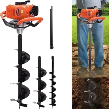 БУРА ДЛЯ ПОЧВЫ RITCH БЕНЗИНОВЫЙ ШНЕК ДЛЯ ПОЧВЫ +3 УДЛИНИТЕЛЬНЫЕ БУРЫ 50c