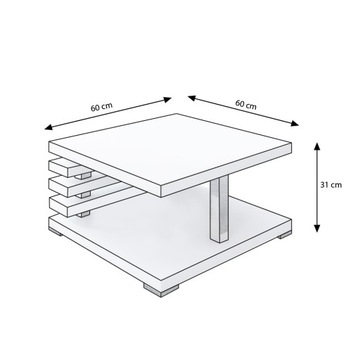 ŁAWA, STOLIK KAWOWY NEMEZIS