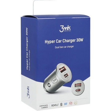 Зарядное устройство 3MK HyperCar Charger 30W Power Delivery