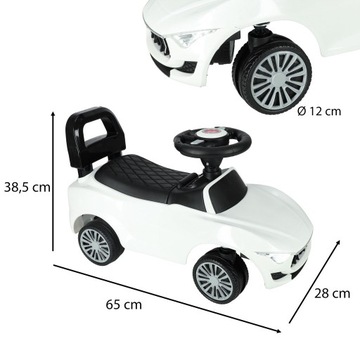 Машинка-толкач со звуком и светом.Белая.