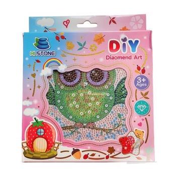HAFT DIAMENTOWY DIY Sowa ROZMIAR 20x20 CM wraz z ramką