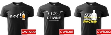 KOSZULKA Męska T-shirt MiX Śmiesznych WZORÓW Zabawny Prezent LOWCOST - L