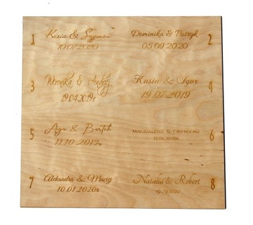 MDK Album Ślubny Drewniany Grawer A4 30ark prezent