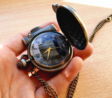 Nowy zegarek kieszonkowy - busola parowóz D51 - unikat !