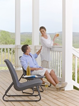 Комплект садовой мебели для балкона Rio Patio антрацитовый