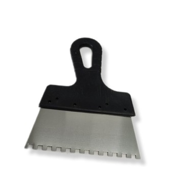 Szpachla nierdzewna zębata do kleju 150 mm ząb 4x4