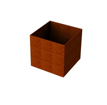 Doniczka Kwietnik stal CORTEN Loft Industrial MAŁA 20x20x20