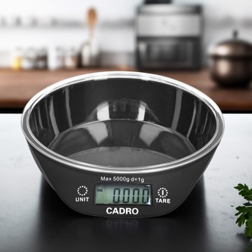 Электронные кухонные весы с чашей, черные, 5 кг, цифровые, точные